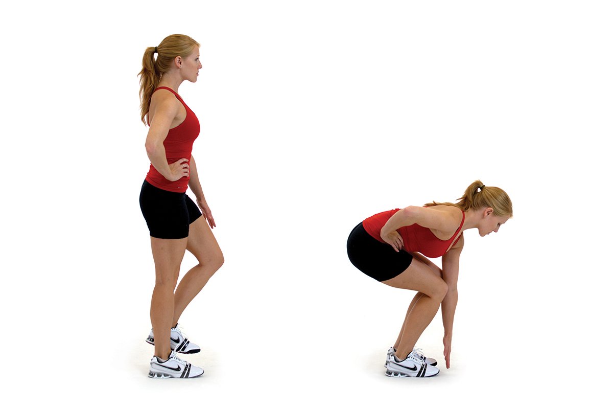 Single-leg squat with touch